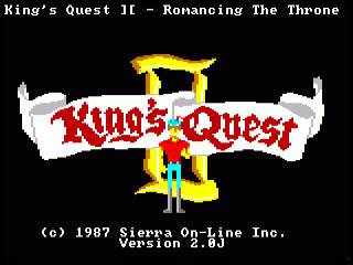 King's Quest II: Romancing The Throne title screen for Amiga
